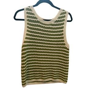 Jessica Simpson Earthy Chic Crochet Knit Tank Top – Size Small